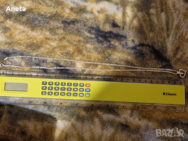 Сребърен синджир с висулка сребърно сърце, снимка 4 - Колиета, медальони, синджири - 52505609