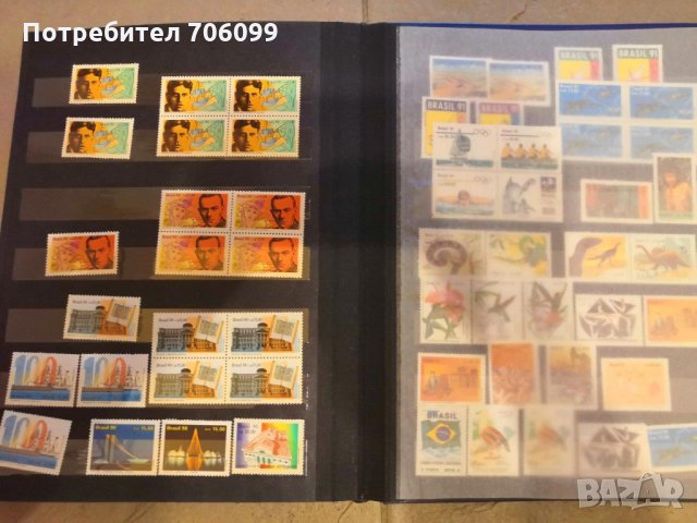 Голям класьор пощенски марки Бразилия, снимка 13 - Филателия - 33336835
