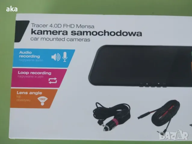 Видеорегистратор тип огледало Tracer Mensa, Full HD, 4.0" екран, комплект от 2 камери 3г.гаранция, снимка 4 - Други - 47608843