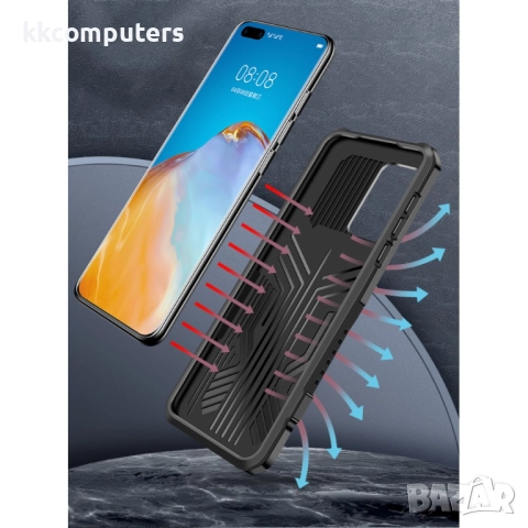 Huawei P40 Pro TPU Hybrid with Kickstand Удароустойчив Калъф и Протектор, снимка 3 - Калъфи, кейсове - 51860646