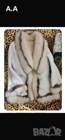 Кожух от естествена кожа ,носен,но запазен