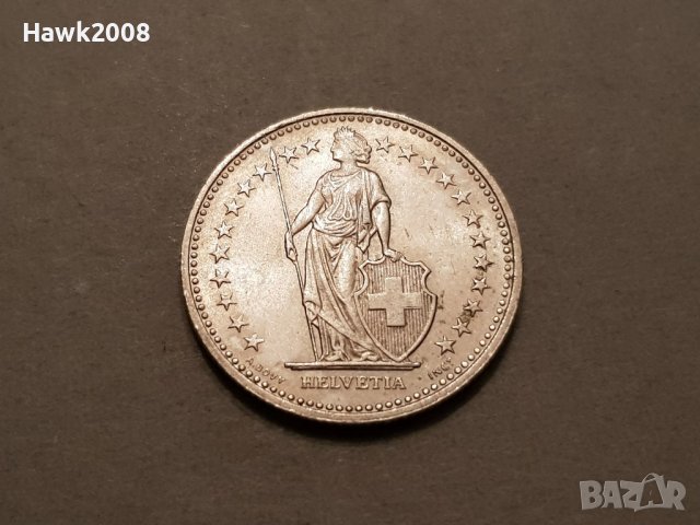 ½ Франк 0,5 половин ФРАНК 1994 година ШВЕЙЦАРИЯ, снимка 2 - Нумизматика и бонистика - 37409011