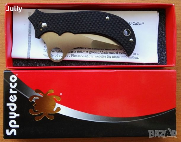 Сгъваем нож Spyderco Jot Singh Khalsa / Сгъваем нож Spyderco C94, снимка 11 - Ножове - 22641154
