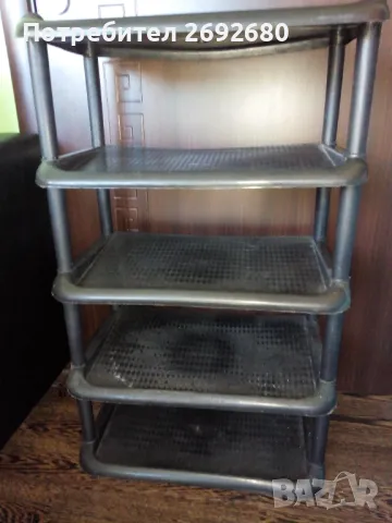 Пластмасов стелаж за обувки 5нива, снимка 2 - Етажерки - 48086602