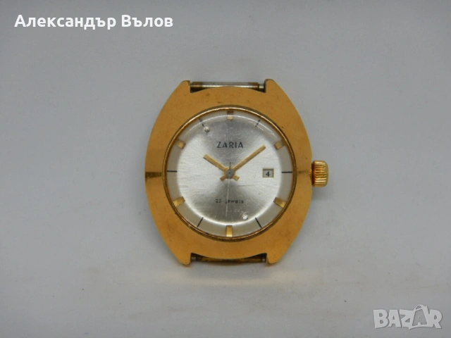 Стар Позлатен Часовник Заря Дамски 10 микрона, снимка 2 - Антикварни и старинни предмети - 53185068