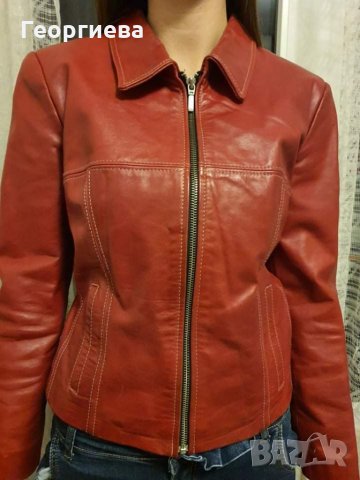 Кожено яке, снимка 2 - Якета - 18376045