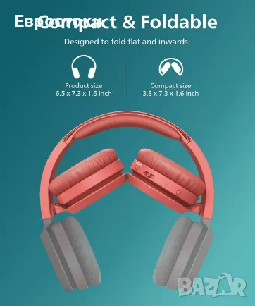 Безжични слушалки Philips 4000 series TAH4205RD с микрофон, цвят: червено, снимка 3 - Bluetooth слушалки - 49328809