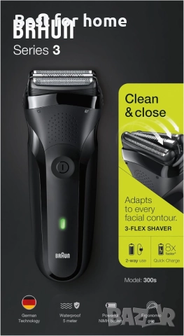 Електрически самобръсначки Braun Series 3 за мъже с прецизен тример за брада и 5 гребена, снимка 7 - Електрически самобръсначки - 51524530