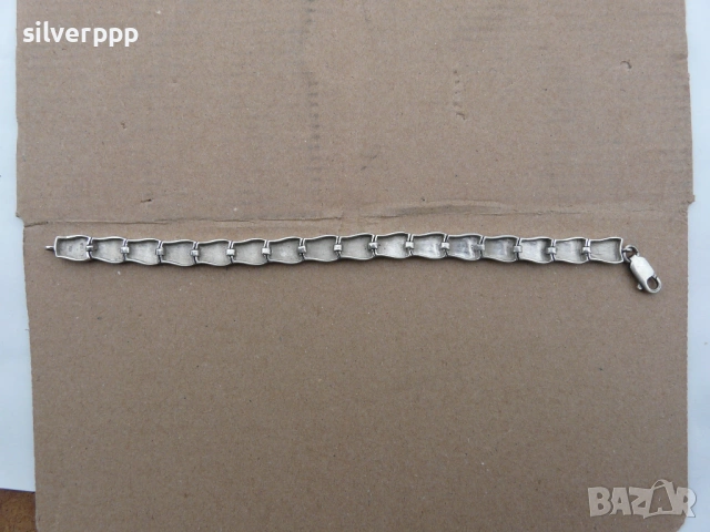  Сребърна гривна - 1 , снимка 2 - Гривни - 53045676