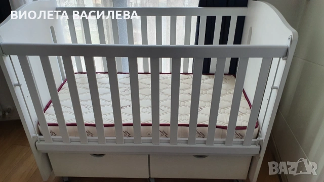 Бебешка кошара от МДФ Felicio + матрак Pierre Cardin