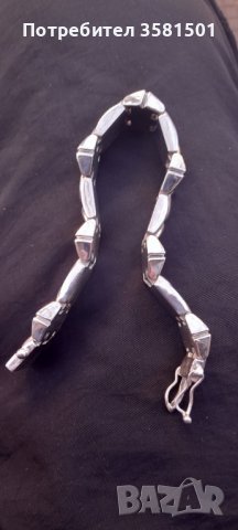 43/Сребърна Гривна-95грама.🇧🇬, снимка 3 - Гривни - 43385558