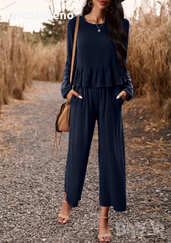 Темпераментен дамски ежедневен комплект от две части, 4цвята,, снимка 10 - Комплекти - 43824097