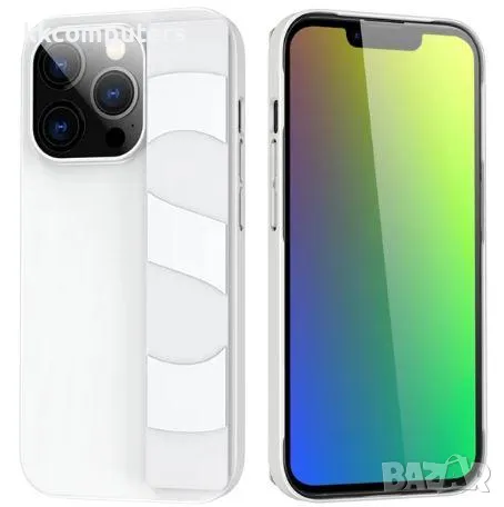 Калъф PVC с каишка за ръка / Бял / за iPhone 15 Plus 6.7 Баркод : 3126711