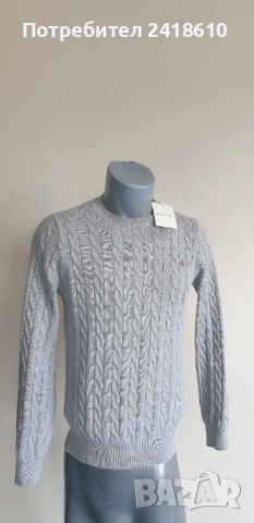 Gant  Cable Cotton / Knit C - Neck Mens Size XS - S НОВО! ОРИГИНАЛ! Мъжки Пуловер!, снимка 16 - Пуловери - 53339767