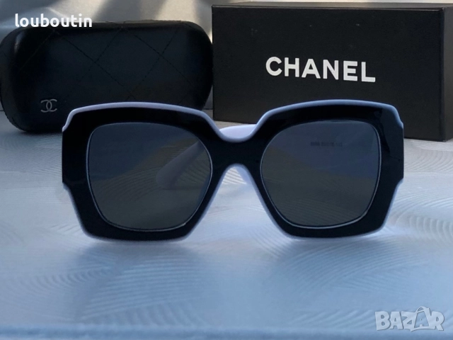 Дамски слънчеви очила квадратни черно и бяло, снимка 6 - Слънчеви и диоптрични очила - 51703729