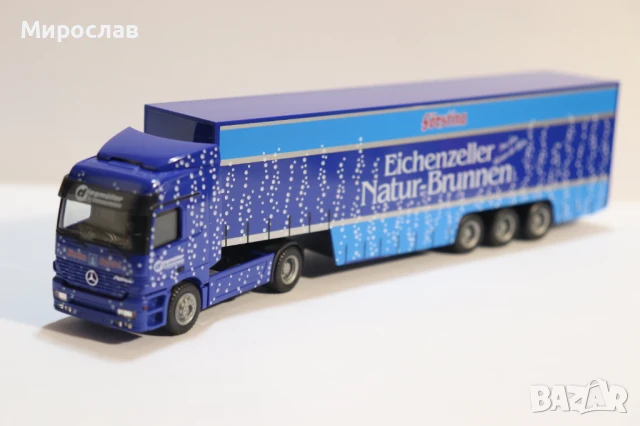 HERPA H0 1/87 MERCEDES ACTROS ВЛЕКАЧ КАМИОН МОДЕЛ ТИР, снимка 3 - Колекции - 50749885