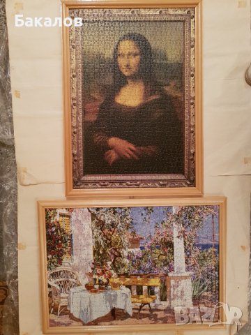 Наредени и залепени на фазер пъзели с лакирана дървена рамка и закачалка, снимка 10 - Други - 38397582