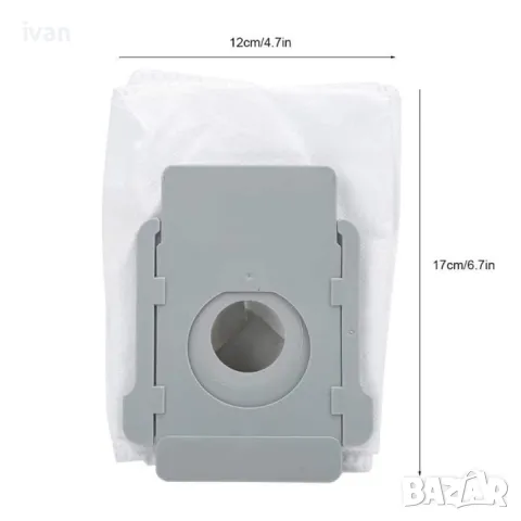 Комплект от 5 торби за прах за прахосмукачка робот, съвместима с iRobot Roomba S9 i7 i7+ E5 E6 E7, снимка 3 - Прахосмукачки - 49974323