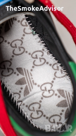Унисекс Обувки Adidas x Gucci Gazelle Black Green Red, снимка 6 - Маратонки - 52170261
