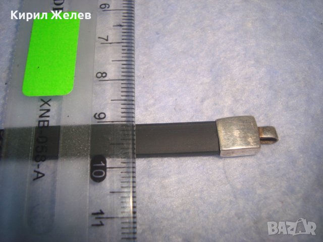 ФЕШЪН АРТ СРЕБЪРНА ГРИВНА СРЕБРО 925 със СИЛИКОНОВА КАИШКА 27236, снимка 10 - Гривни - 36867742