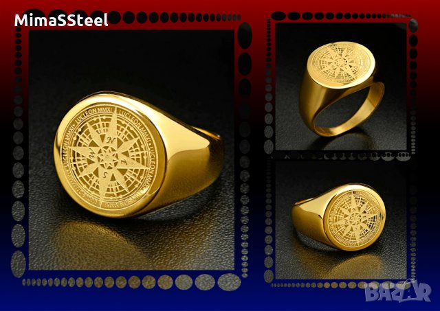 Мъжки стоманен пръстен Stainless Steel 316L , снимка 2 - Пръстени - 27997346