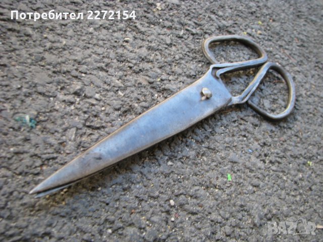 Кована абаджийска ножица-2, снимка 2 - Антикварни и старинни предмети - 29017232