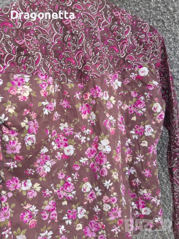 Къса Дамска риза на цветя,S размер, снимка 3 - Ризи - 40129600