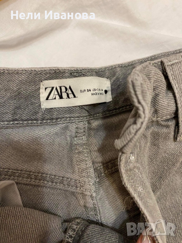 Сиви дънки/ Mom jeans Zara, снимка 2 - Дънки - 44879686