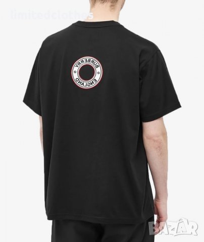 BURBERRY Black Archway Embroidered Circle Logo Мъжка Тениска size S и M, снимка 7 - Тениски - 37901256