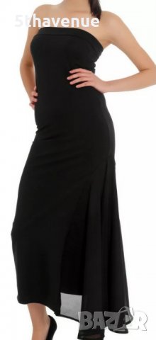 Quontum нова Дълга черна рокля с тюл бюстие , снимка 3 - Рокли - 32559182