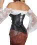 Елегантен Черен Корсет с кръпени ръкави, снимка 2