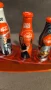 Coca Cola 100 години комплект бутилки, 10 мини алуминиеви бутилки с поставка, снимка 15