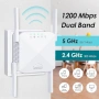 WLAN WiFi Repeater 1200 Mbps Dual Band 2.4G/5G, снимка 2