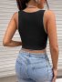 Секси къс топ, Къс топ бяло и черно, Къс топ Ин и Ян, снимка 3