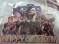 FCB ФК Барселона Barcelona футбол Happy Birthday картонен топер украса торта декор парти рожден ден, снимка 2