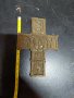 Уникален,стар меден кръст,ръчна изработка/Old antique copper cross, снимка 4