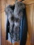 Страхотно кожено яке с яка от лисица, снимка 8