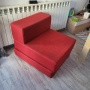Червен диван ( фотьойл). Разтегателен , снимка 2