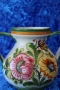 красива ваза с ръчно рисувани цветя, снимка 1