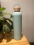 Бутилка за вода 1 литър от неръждаема стомана с двойна стена , синя, снимка 1 - Спортна екипировка - 43216385
