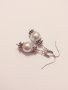 Разкошни Викториански перлени обеци с много красиви орнаменти в цвят сребро, снимка 4