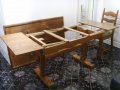 Маса с 4 стола, масив. Внос., снимка 11