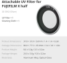 Нов Магнитен UV филтър с оптично стъкло за FUJIFILM X Half камера фото, снимка 8