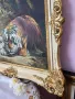 Стара винтидж картина на легнал тигър, .масло върху платно., снимка 7