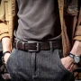 Луксозен, Мъжки, Спортен кожен колан S.WORKER* с кутия /Върхова телешка кожа!, снимка 6