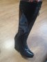 Ботуши от естествен лак и естествен велур , снимка 2