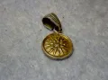 ЗВЕЗДАТА на ВЕРГИНА ДВУСТРАНЕН ПОЗЛАТЕН СРЕБЪРЕН ПЕНДАНТ СРЕБРО 925 с ЖЪЛТА ПОЗЛАТА АРТ РАБОТА 47750, снимка 1