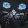 Нов дамски суичър с 3D трансферен печат Котка със сини очи, снимка 2