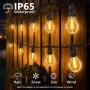 Външни LED лампички 20.5 м, 20 крушки, 8 режима, топла светлина, снимка 2