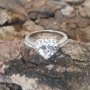 Дамски пръстен с кристал сърце 23733